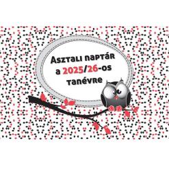Naptár, diák, asztali, álló, REALSYSTEM, 2025/2026 tanév