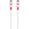 Töltőkábel, USB-C/USB-C, 1,2m, SKROSS, fehér