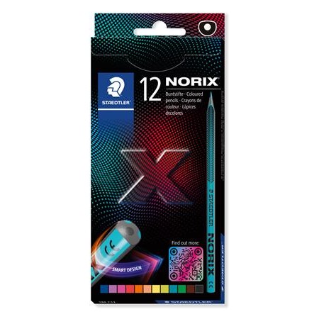 Színes ceruza készlet, STAEDTLER "Norix® 186", 12 különböző szín