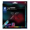Színes ceruza készlet, STAEDTLER "Norix® 186", 24 különböző szín