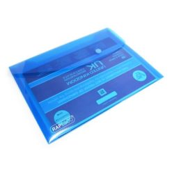 Irattartó tasak, A5, patentos, RAPESCO "Eco", áttetsző vegyes színek