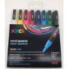 Dekormarker készlet, 0,9-1,3 mm, UNI "Posca PC-3M", 8 különböző szín
