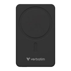 Power bank, külső akkumulátor, vezeték nélküli, 10.000mAh, VERBATIM "Charge n Go Essentials", fekete