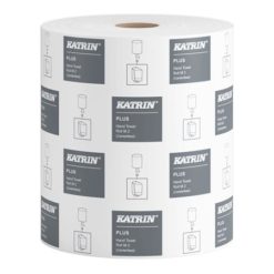 Kéztörlő, tekercses, 2 rétegű, KATRIN, "Plus M/100", hófehér