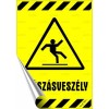 Információs matrica, 25x17,5 cm, "Csúszásveszély"