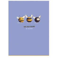 Füzet, tűzött, A4, kockás, 40 lap, SHKOLYARYK, "Bee different", vegyes