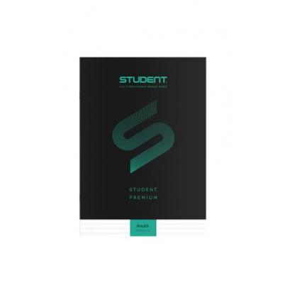 Füzet, tűzött, A4, vonalas, 32 lap, ICO "Student Premium", fekete