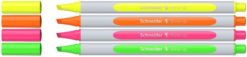 Szövegkiemelő toll készlet, 1-4 mm, SCHNEIDER "Shine-Up", 4 különböző szín