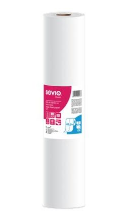 Vizsgálóasztal terítő, 2 rétegű, 59 cm x 50 m, 130 lap, SOVIO