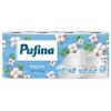 Toalettpapír, 3 rétegű, kistekercses, 8 tekercs, PUFINA "Sensitive Aquabond", illatmentes