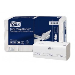 Kéztörlő, hajtogatott, H5 rendszer, 1 rétegű, Advanced, TORK "PeakServe", fehér-szürke nyomat