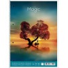Spirálfüzet, A4+, kockás, 80 lap, SHKOLYARYK "Colourful magic", vegyes