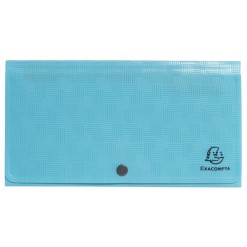 Harmonikamappa, 260x140 mm, PP, 7 rekeszes, EXACOMPTA "Pop`NCo", ciánkék