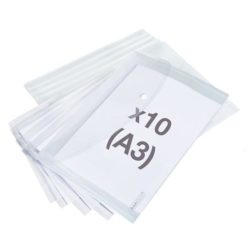 Irattartó tasak, A3, PP, patentos, RAPESCO "Eco", áttetsző