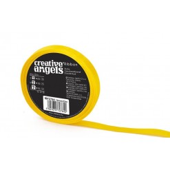 Szatén szalag, 12 mm x 32 m, sárga