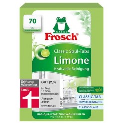 Mosogatógép tabletta, 70 db, FROSCH, zöldcitrom