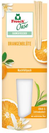 Légfrissítő, 90 ml, utántöltő, FROSCH "Oase", narancs