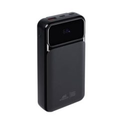 Hordozható akkumulátor, beépített kábellel, 20000mAh, RIVACASE "VA2221", fekete