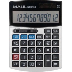Számológép, asztali, 12 számjegy, MAUL "MBU 700", fekete