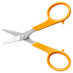 Olló, körömvágó, 10 cm, egyenes, FISKARS "Classic", narancssárga