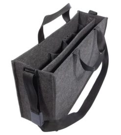 Irodai válltáska, vállpánttal, L méret, 50x28x15 cm, SIGEL "Classic", sötétszürke